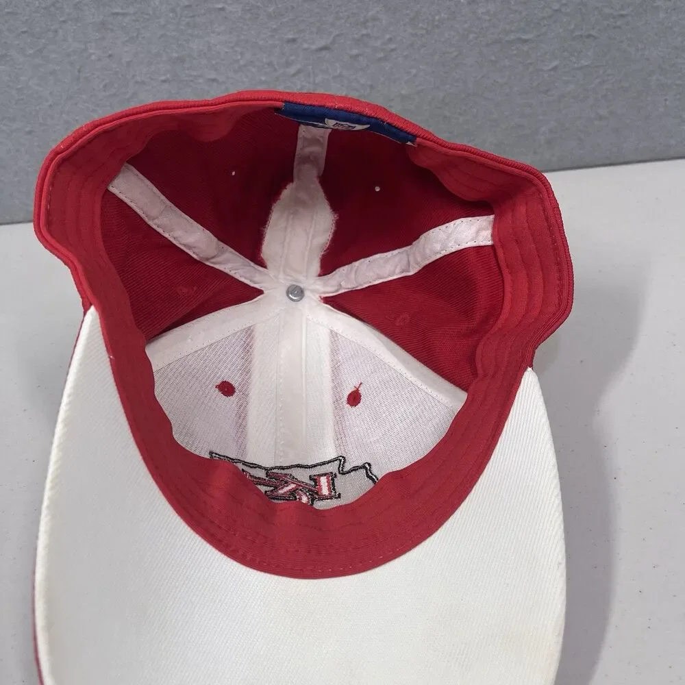 Kansas City Chiefs Hat Red White One Size Reebok AFC West Stretch NFL Fitted Cap